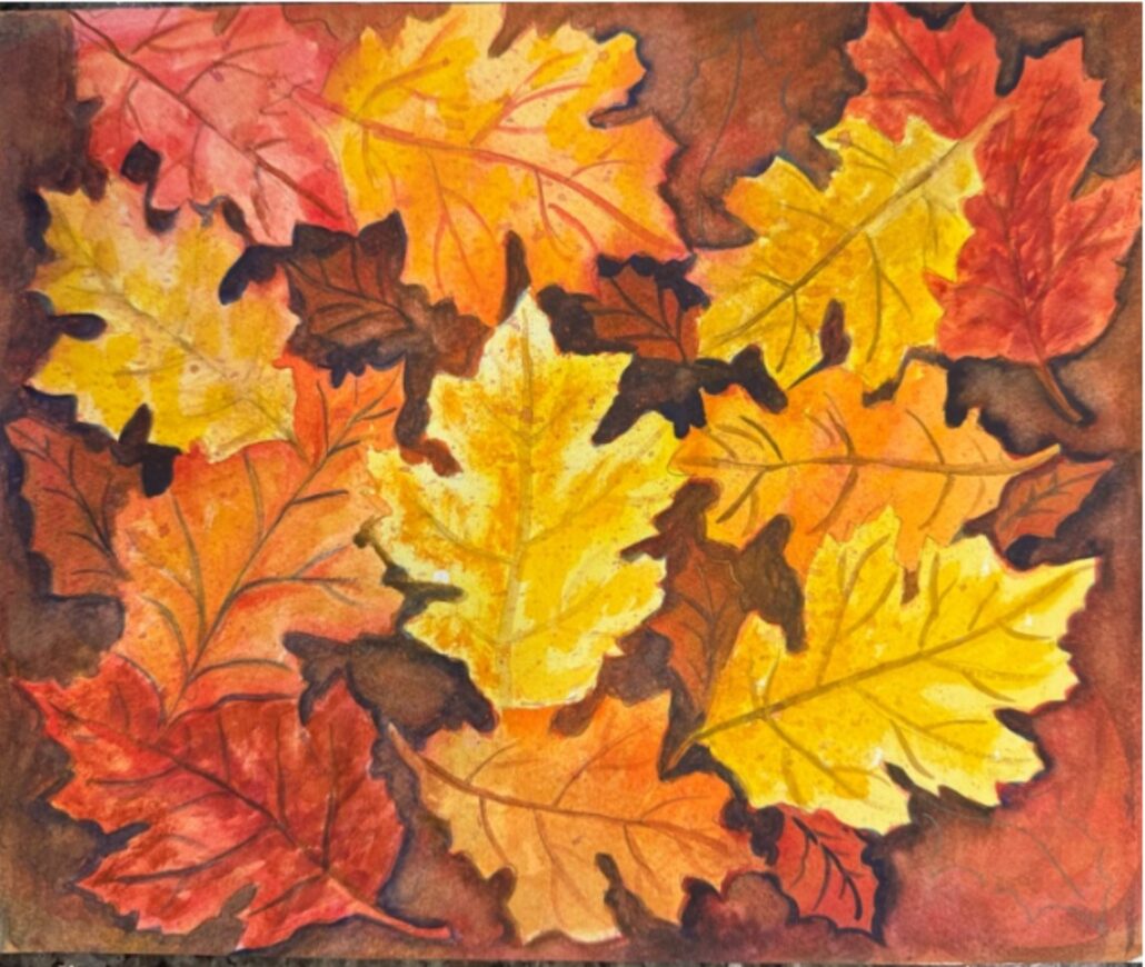 WC_lesson2-Leaves Watercolor Painting Class - leaves