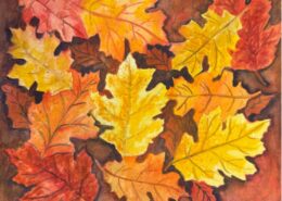 Watercolor Painting Class - leaves