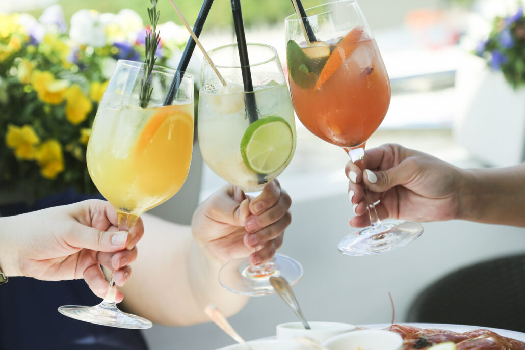 Cheering with cocktails Cheers!